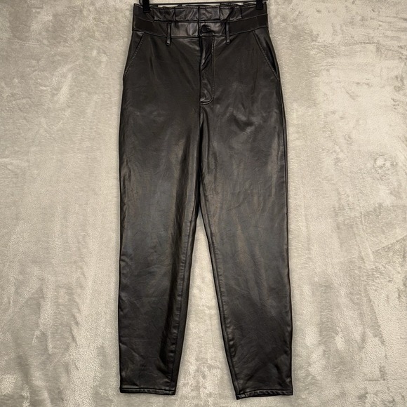 Abercrombie & Fitch Pants - Abercrombie & Fitch A&F Black Faux‎ Leather Pants Size Medium